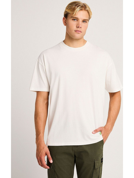 Oversized t-shirt με graphic τύπωμα στην πλάτη FBM014-015-04_SNOW WHITE