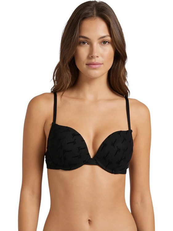 Guess Loren Σουτιέν Push Up Μαύρο O6BC18K5006-JBLK