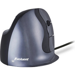 BakkerElkhuizen Evoluent D Small Ενσύρματο Ποντίκι Εργονομικό Vertical Silver