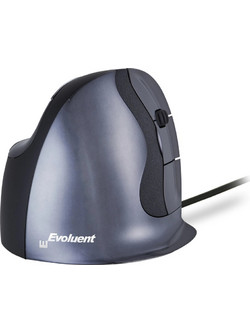 BakkerElkhuizen Evoluent D Small Ενσύρματο Ποντίκι Εργονομικό Vertical Silver
