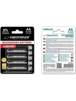 Esperanza Rechargeable AA 2600mAh 4τμχ
