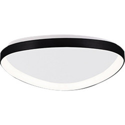 Inlight Πλαφονιέρα οροφής LED 25W 3CCT από μαύρο μέταλλο και ακρυλικό D:61,5x5cm (42043-Black)