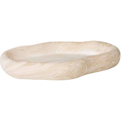 ESTIA ΔΙΣΚΟΣ CLAYRA CLOUDY ΜΕ ΕΦΕ ΜΑΡΜΑΡΟΥ ΚΕΡΑΜΙΚΟΣ 16.5x11.5x2.5cm IVORY