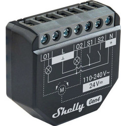 Shelly 2PM Gen4 Smart Switch 2 Καναλιών Wi-Fi, Bluetooth, ZigBee & RF 10A