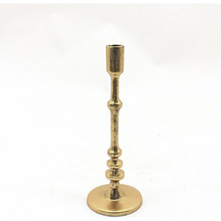 Metal candle gold holder 31,5cm