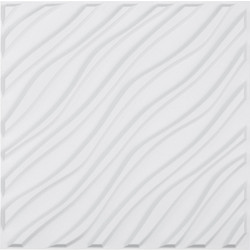 VEVOR 3D Πάνελ Τοίχου, Πακέτο 12 Τεμαχίων 19,7 x 19,7 in PVC Μοντέρνα Μινιμαλιστικά Κυματιστά Πλακίδια, Κάλυψη 32 Sq.Ft Πάνελ Τοίχου, Εσωτερική Διακόσμηση Σπιτιού για Οροφή, Υπνοδωμάτιο, Σαλόνι & Δωμά