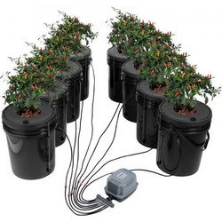 VEVOR DWC Hydroponics Grow System 4+1 Barrels - 8 inch