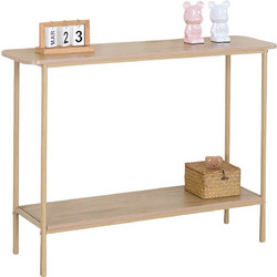 15340237 Κονσόλα ArteLibre VALORA Άγρια Δρυς MDF/Μελαμίνη/Μέταλλο 106x30x80cm Φυσικό