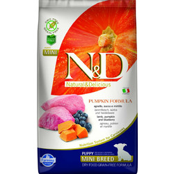 Farmina N&D Pumpkin Grain Free Puppy Mini with Lamb, Pumpkin & Blueberry 2.5kg