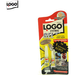 LOGO ΚΟΛΛΑ ΣΤΙΓΜΗΣ GEL 2+1gr ΔΩΡΟ, 529.00090b