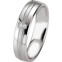 Ασημένια Βέρα Γάμου Breuning με ή χωρίς Πέτρες WRS237 diamonds