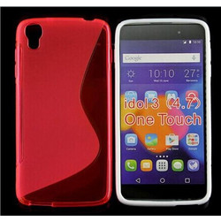 Θήκη TPU GEL S-Line για Alcatel One Touch Idol 3 (4.7) Κόκκινο (OEM)