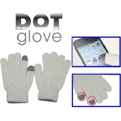 Γάντια Dot για οθόνες αφής για iPhone 5, iPhone 4 & 4S, iPhone 3G/3GS, iPhone, iPad, BlackBerry (Λευκό) (OEM)