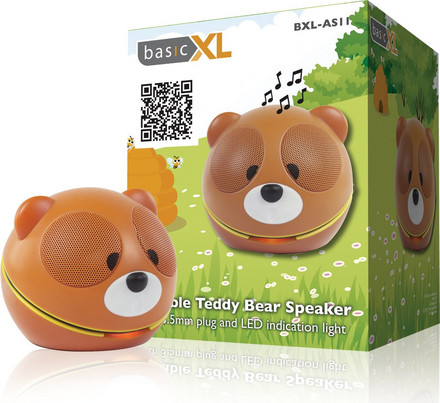 Φορητό Ηχείο BasicXL BXL-AS 11 Teddy Bear Ηχείο Bluetooth 2W Καφέ