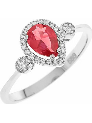 Million Diamonds Γυναικείο Δαχτυλίδι Ροζέτα από Λευκόχρυσο 14K με Ζιργκόν RZ8313