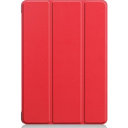 Δερμάτινη Θήκη Tri-fold με πίσω κάλυμμα σιλικόνης / Slim Book Case for Huawei MediaPad M5 8" Red (oem)