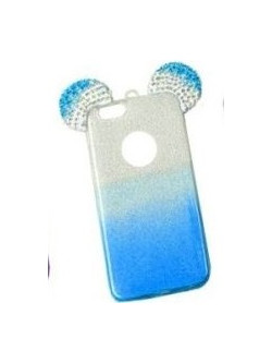 Back Cover Σιλικόνης Glitter Ears As Mickey Μπλε P10