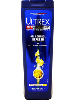 Ultrex Men Oil Control Refresh Σαμπουάν κατά της Τριχόπτωσης 360ml