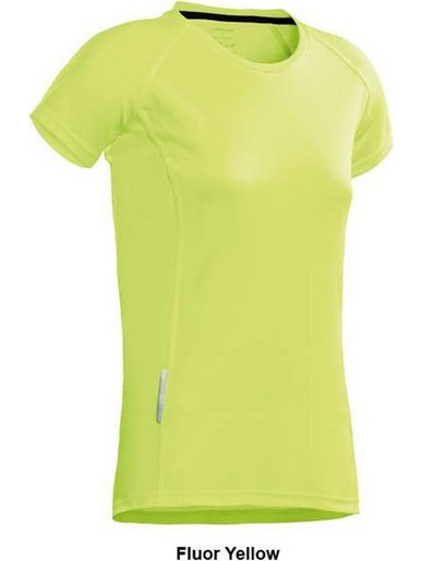 Santino Running T-shirt Ladies Fluor Yellow San-FY-L