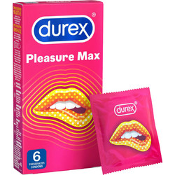 Durex Pleasuremax Προφυλακτικά με Ραβδώσεις & Λιπαντικό 6τμχ