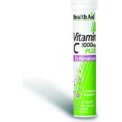 Health Aid Vitamin C 1000mg Echinacea Lemon 20 Αναβράζοντα Δισκία