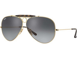 Ray-Ban RB3138 181/71 Ανδρικά Γυαλιά Ηλίου Aviator Μεταλλικά Χρυσά με Μαύρο Degradee Φακό