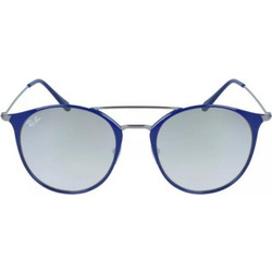 Ray-Ban RB3546 9010/9U Ανδρικά Γυαλιά Ηλίου Στρογγυλά Μεταλλικά Μπλε με Μαύρο Polarized Φακό