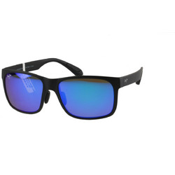 Maui Jim B432-2M Ανδρικά Γυαλιά Ηλίου Ορθογώνια Κοκάλινα Μαύρα με Μπλε Καθρέπτη Φακό
