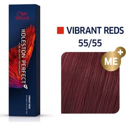 Wella Koleston Perfect Me+ Vibrant Reds 55/55 Έντονο Καστανό Ανοιχτό Έντονο Μαονί Μόνιμη Βαφή Μαλλιών 60ml