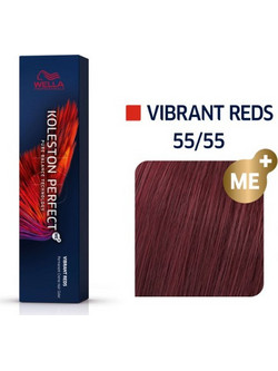 Wella Koleston Perfect Me+ Vibrant Reds 55/55 Έντονο Καστανό Ανοιχτό Έντονο Μαονί Μόνιμη Βαφή Μαλλιών 60ml