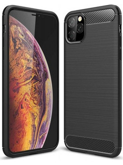 Powertech Carbon Flex Back Cover Black (iPhone 11 Pro)