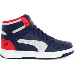 Puma Rebound Layup Παιδικά Sneakers Μποτάκια Navy Μπλε 370486-11