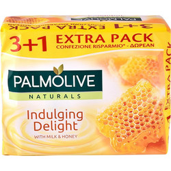 Palmolive Indulging Delight Care Honey & Milk Σαπούνι 4x90gr