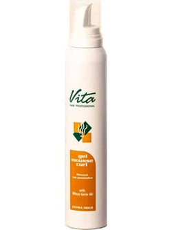 Vita Curl Gel Αφρός Μαλλιών για Μπούκλες & Όγκο Δυνατό Κράτημα 200ml