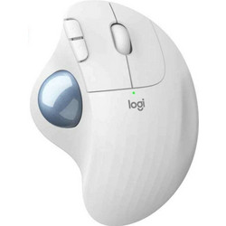 Logitech Ergo M575 Ασύρματο Bluetooth Ποντίκι Εργονομικό με TrackBall White