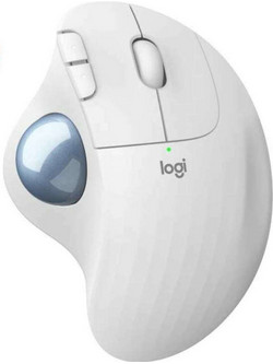 Logitech Ergo M575 Ασύρματο Bluetooth Ποντίκι Εργονομικό με TrackBall White