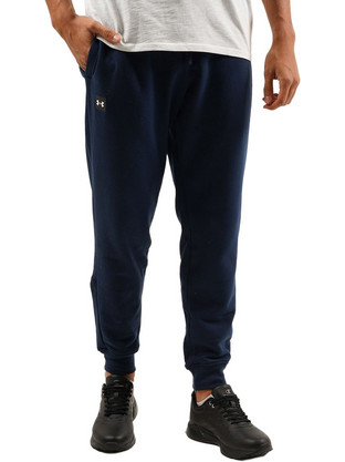 Under Armour Rival Ανδρικό Παντελόνι Φόρμας Fleece με Λάστιχο Navy Μπλε 1357128-408