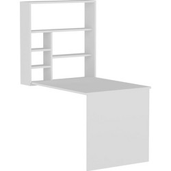 Pakoworld Ravin Γραφείο Ξύλινο με Βιβλιοθήκη 63x90x154cm 120-000084