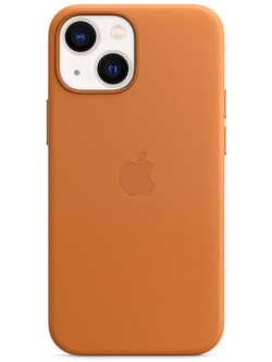 Apple Leather Case with MagSafe Golden Brown (iPhone 13 mini)
