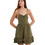 Funky Buddha Mini Καλοκαιρινό Καθημερινό Φόρεμα Χακί FBL005-106-13