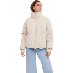 Vero Moda Γυναικείο Μπουφάν Χειμωνιάτικο Puffer Κοντό Εκρού 10270281