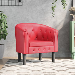 vidaXL Πολυθρόνα Δερματίνη Κόκκινη 356462