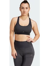 adidas Training Aeroknit seamless light support sports bra in grey, GL1121