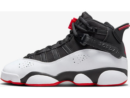 Nike Jordan 6 Rings Παιδικά Αθλητικά Παπούτσια για Μπάσκετ Λευκά Μαύρα 323419-067