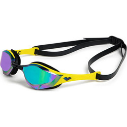 Arena Cobra Edge Swipe Mirror Γυαλάκια Κολύμβησης Ενηλίκων Αντιθαμβωτικά Μαύρα Κίτρινα