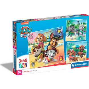 Παιδικό Puzzle Clementoni Super Color Nickelodeon Paw Patrol 3x48 Κομμάτια