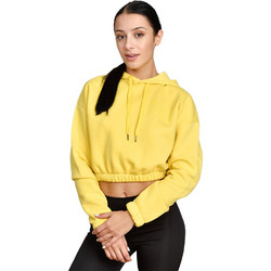 Target Γυναικείο Αθλητικό Crop Top με Κουκούλα Κίτρινο W23/66100-06