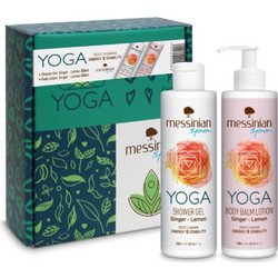 Messinian Spa Yoga Root Chakra Energy & Stability Ginger & Lemon Shower Gel 300ml + Body Lotion 300ml