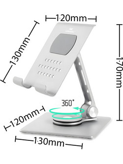 Leewello LW-168 Βάση Κινητού για Γραφείο Ασημί