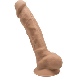 SilexD Dual Density 7" Model 1 Ρεαλιστικό Dildo με Βεντούζα & Όρχεις 17.5cm Caramel